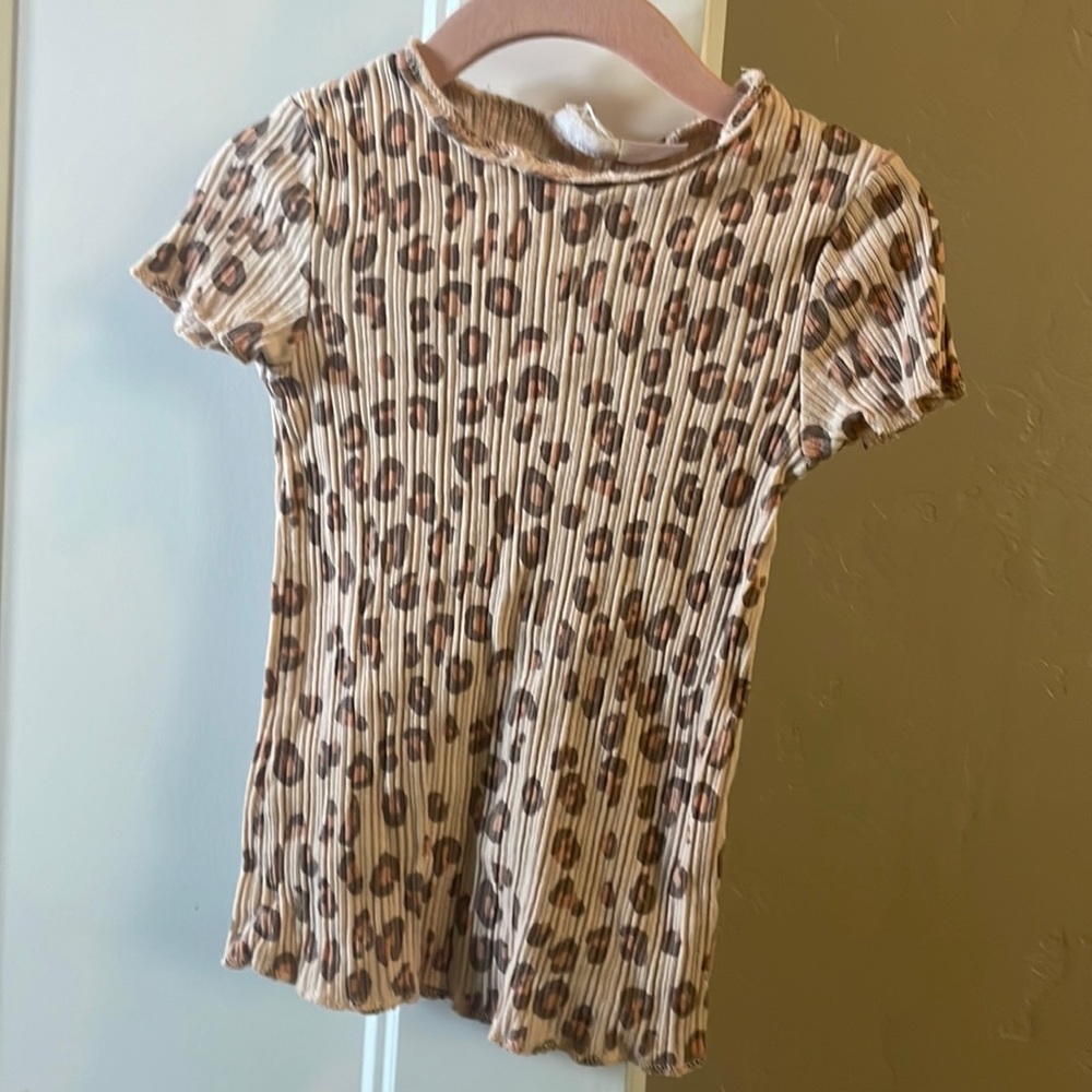 Girls fitted Zara animal print shirt